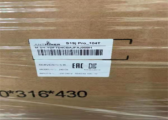 Υπέρ 3250W Ethernet χρησιμοποιημένη BTC μηχανή μεταλλείας Asic Bitmain Antμεταλλωρύχος S19
